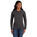 anvil  Ladies' Ring Spun Long-Sleeve Hooded T-Shirt